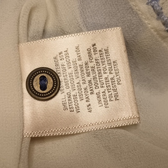 Maybe Blue and White Large Print Gingham 1/2 Sleeve Dress SSS - Picture 4 of 8